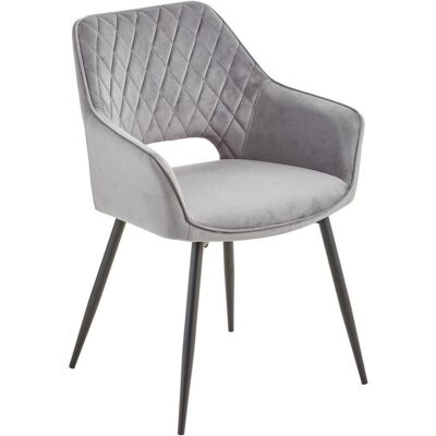 Mid.you , Schwarz, Dunkelgrau , Holz, Metall, Textil , Pappel , Sperrholz , 56x80.5x56 cm , Esszimmer, Esszimmerstühle, Polsterstühle Mid.you , Schwarz, Dunkelgrau , Holz, Metall, Textil , Pappel , Sperrholz , 56x80.5x56 cm , Esszimmer, Esszimmerstühle, Polsterstühle