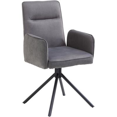 Mid.you , Grau, Schwarz , Metall , 57x92x60.5 cm , Esszimmer, Esszimmerstühle, Armlehnstühle Mid.you , Grau, Schwarz , Metall , 57x92x60.5 cm , Esszimmer, Esszimmerstühle, Armlehnstühle