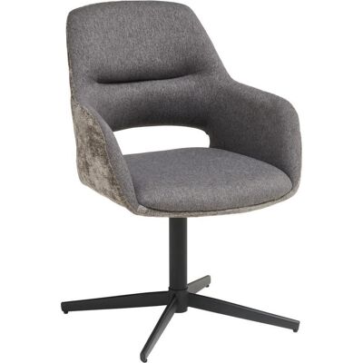 Mid.you , Grau, Schwarz , Metall, Textil , 61 cm , Sitzfläche 360° drehbar , Esszimmer, Esszimmerstühle, Polsterstühle Mid.you , Grau, Schwarz , Metall, Textil , 61 cm , Sitzfläche 360° drehbar , Esszimmer, Esszimmerstühle, Polsterstühle