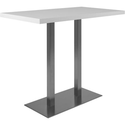 Mid.you , Weiß, Edelstahlfarben , Metall , rechteckig , 70x105x120 cm , Mid.you , Weiß, Edelstahlfarben , Metall , rechteckig , 70x105x120 cm ,