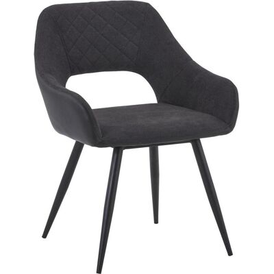 Mid.you , Anthrazit, Schwarz , Metall, Textil , 59x83x60 cm , Esszimmer, Esszimmerstühle, Lederstühle Esszimmer, Lederlook Stühle Mid.you , Anthrazit, Schwarz , Metall, Textil , 59x83x60 cm , Esszimmer, Esszimmerstühle, Lederstühle Esszimmer, Lederlook Stühle