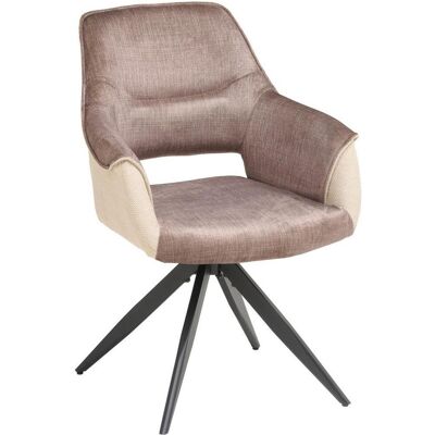 Mid.you , Schwarz, Beige , Metall, Textil , 62x86x64 cm , Sitzfläche 360° drehbar , Esszimmer, Esszimmerstühle, Polsterstühle Mid.you , Schwarz, Beige , Metall, Textil , 62x86x64 cm , Sitzfläche 360° drehbar , Esszimmer, Esszimmerstühle, Polsterstühle