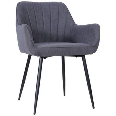 Mid.you , Schwarz, Dunkelgrau , Holz, Metall, Textil , Pappel , Sperrholz , 57x79x58 cm , Bsci , Esszimmer, Esszimmerstühle, Polsterstühle Mid.you , Schwarz, Dunkelgrau , Holz, Metall, Textil , Pappel , Sperrholz , 57x79x58 cm , Bsci , Esszimmer, Esszimmerstühle, Polsterstühle