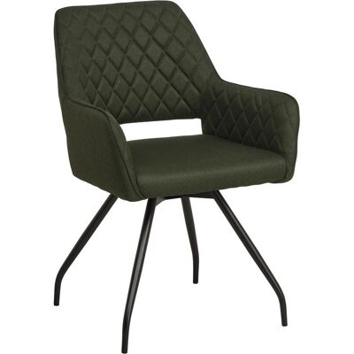 Mid.you , Grün, Schwarz , Holz, Metall, Textil , Pappel , Sperrholz , 57x85.5x60 cm , Bsci , Sitzfläche 360° drehbar , Esszimmer, Esszimmerstühle, Polsterstühle Mid.you , Grün, Schwarz , Holz, Metall, Textil , Pappel , Sperrholz , 57x85.5x60 cm , Bsci , Sitzfläche 360° drehbar , Esszimmer, Esszimmerstühle, Polsterstühle