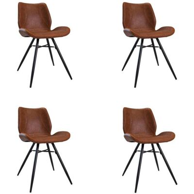 Mid.you , Cognac , Metall , Vintage , 47x82x55 cm , Esszimmer, Esszimmerstühle, Polsterstühle Mid.you , Cognac , Metall , Vintage , 47x82x55 cm , Esszimmer, Esszimmerstühle, Polsterstühle