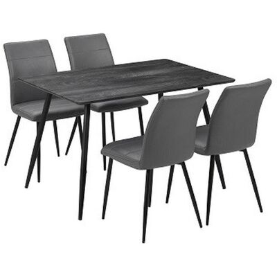 Mid.you , Grau, Schwarz , Metall, Textil , rechteckig , Esszimmer, Essgruppen Mid.you , Grau, Schwarz , Metall, Textil , rechteckig , Esszimmer, Essgruppen