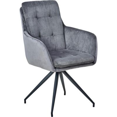 Mid.you , Grau , Metall, Textil , 60x94x64 cm , Esszimmer, Esszimmerstühle, Polsterstühle Mid.you , Grau , Metall, Textil , 60x94x64 cm , Esszimmer, Esszimmerstühle, Polsterstühle