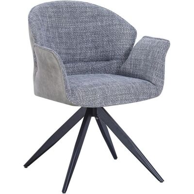 Mid.you , Grau, Schwarz , Metall, Textil , 61x81x60 cm , Sitzfläche 360° drehbar , Esszimmer, Esszimmerstühle, Polsterstühle Mid.you , Grau, Schwarz , Metall, Textil , 61x81x60 cm , Sitzfläche 360° drehbar , Esszimmer, Esszimmerstühle, Polsterstühle