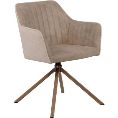 Mid.you , Eichefarben, Beige , Metall , 58.5x81x60 cm , Sitzfläche 360° drehbar , Mid.you , Eichefarben, Beige , Metall , 58.5x81x60 cm , Sitzfläche 360° drehbar ,