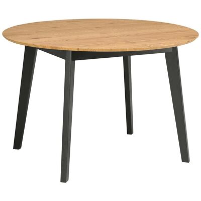 Mid.you , Schwarz, Eichefarben , Holz, Holzwerkstoff , Kautschukholz , vollmassiv , rund , 120x74x120-200 cm , ausziehbar , Mid.you , Schwarz, Eichefarben , Holz, Holzwerkstoff , Kautschukholz , vollmassiv , rund , 120x74x120-200 cm , ausziehbar ,