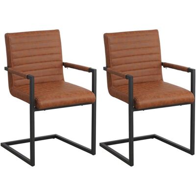 Mid.you , Cognac , Metall , Lederoptik , 54x86x57 cm , Esszimmer, Esszimmerstühle, Polsterstühle Mid.you , Cognac , Metall , Lederoptik , 54x86x57 cm , Esszimmer, Esszimmerstühle, Polsterstühle