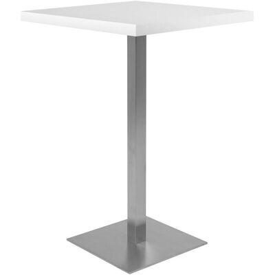 Mid.you , Weiß, Edelstahlfarben , Metall , quadratisch , 70x105x70 cm , Mid.you , Weiß, Edelstahlfarben , Metall , quadratisch , 70x105x70 cm ,