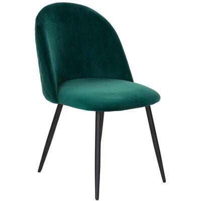 Mid.you , Grün, Schwarz , Holz, Metall, Textil , Pappel , Sperrholz , 51x79x58 cm , Esszimmer, Esszimmerstühle, Polsterstühle Mid.you , Grün, Schwarz , Holz, Metall, Textil , Pappel , Sperrholz , 51x79x58 cm , Esszimmer, Esszimmerstühle, Polsterstühle