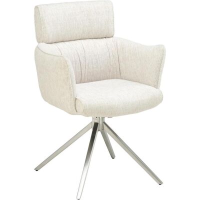 Livetastic , Edelstahlfarben, Beige , Metall, Textil , 61x89x63 cm , Sitzfläche 360° drehbar , Esszimmer, Esszimmerstühle, Polsterstühle Livetastic , Edelstahlfarben, Beige , Metall, Textil , 61x89x63 cm , Sitzfläche 360° drehbar , Esszimmer, Esszimmerstühle, Polsterstühle
