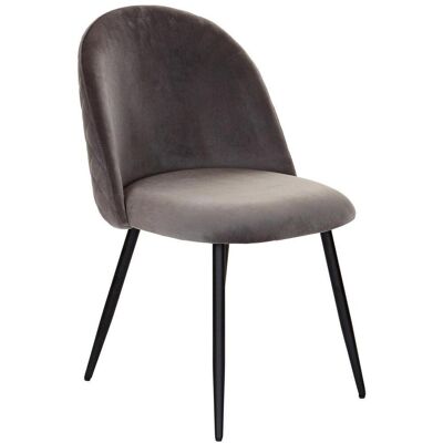 Mid.you , Schwarz, Dunkelgrau , Holz, Metall, Textil , Pappel , Sperrholz , 51x79x58 cm , Esszimmer, Esszimmerstühle, Polsterstühle Mid.you , Schwarz, Dunkelgrau , Holz, Metall, Textil , Pappel , Sperrholz , 51x79x58 cm , Esszimmer, Esszimmerstühle, Polsterstühle
