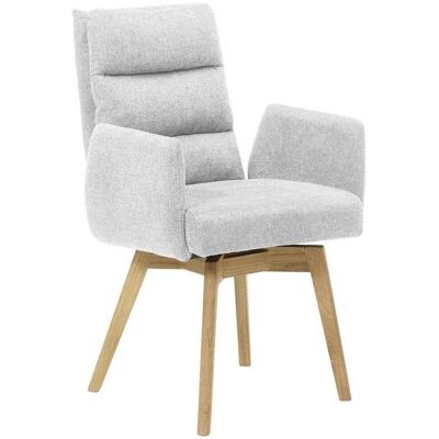 Mid.you , Hellgrau , Holz, Textil , Wildeiche , massiv , 61x95x65 cm , Mid.you , Hellgrau , Holz, Textil , Wildeiche , massiv , 61x95x65 cm ,