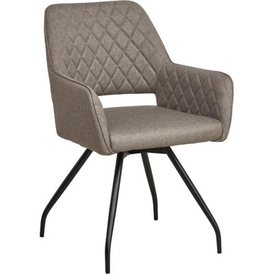 Mid.you , Schwarz, Hellbraun , Holz, Metall, Textil , Pappel , Sperrholz , 57x85.5x60 cm , Bsci , Sitzfläche 360° drehbar, inklusive Armlehnen , Esszimmer, Esszimmerstühle, Polsterstühle Mid.you , Schwarz, Hellbraun , Holz, Metall, Textil , Pappel , Sperrholz , 57x85.5x60 cm , Bsci , Sitzfläche 360° drehbar, inklusive Armlehnen , Esszimmer, Esszimmerstühle, Polsterstühle