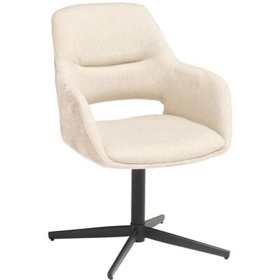 Mid.you , Schwarz, Beige , Metall, Textil , 61x85x63 cm , Sitzfläche 360° drehbar , Esszimmer, Esszimmerstühle, Polsterstühle Mid.you , Schwarz, Beige , Metall, Textil , 61x85x63 cm , Sitzfläche 360° drehbar , Esszimmer, Esszimmerstühle, Polsterstühle