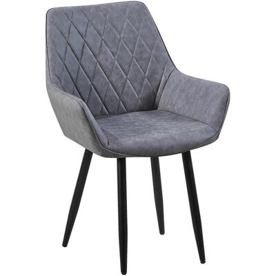 Mid.you , Grau , Metall, Textil , 58x87x64 cm , Esszimmer, Esszimmerstühle, Polsterstühle Mid.you , Grau , Metall, Textil , 58x87x64 cm , Esszimmer, Esszimmerstühle, Polsterstühle