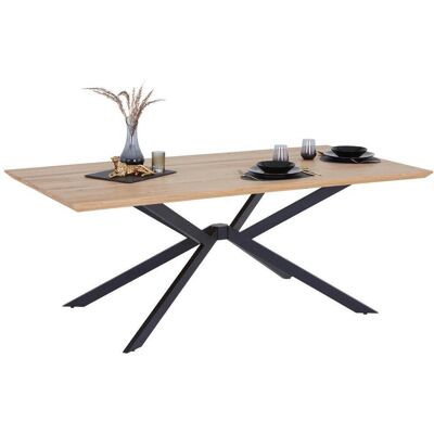 Möbelix , Wildeiche , Holz, Metall , Eiche , massiv , rechteckig , 200x77x100 cm , Esszimmer, Esszimmertische, Esstische, Holztische, Holztische massiv Möbelix , Wildeiche , Holz, Metall , Eiche , massiv , rechteckig , 200x77x100 cm , Esszimmer, Esszimmertische, Esstische, Holztische, Holztische massiv