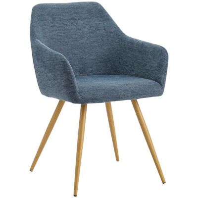 Mid.you , Blau , Metall, Textil , 56x81.5x63 cm , Esszimmer, Esszimmerstühle, Polsterstühle Mid.you , Blau , Metall, Textil , 56x81.5x63 cm , Esszimmer, Esszimmerstühle, Polsterstühle