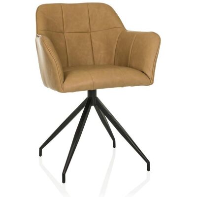 Mid.you , Cognac , Metall , Lederlook , 61x90x56 cm , abwischbar , Esszimmer, Esszimmerstühle, Polsterstühle Mid.you , Cognac , Metall , Lederlook , 61x90x56 cm , abwischbar , Esszimmer, Esszimmerstühle, Polsterstühle