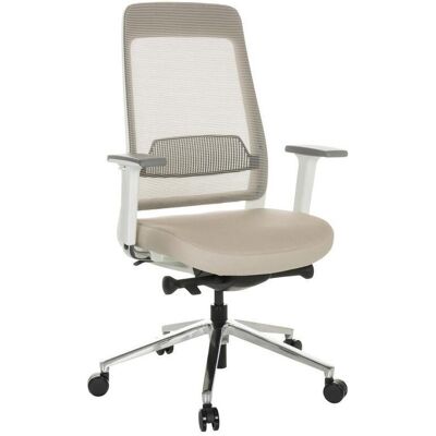Mid.you , Grau, Weiß, Beige , Metall , 67x118x63 cm , Wippmechanik mit Härtegradeinstellung, ergonomische Rückenlehne , Büromöbel, Bürostühle, Schreibtischsessel Mid.you , Grau, Weiß, Beige , Metall , 67x118x63 cm , Wippmechanik mit Härtegradeinstellung, ergonomische Rückenlehne , Büromöbel, Bürostühle, Schreibtischsessel