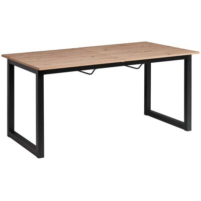 Mid.you , Schwarz, Eiche Artisan , Metall, Holzwerkstoff , rechteckig , 90x76x160-200 cm , ausziehbar , Mid.you , Schwarz, Eiche Artisan , Metall, Holzwerkstoff , rechteckig , 90x76x160-200 cm , ausziehbar ,
