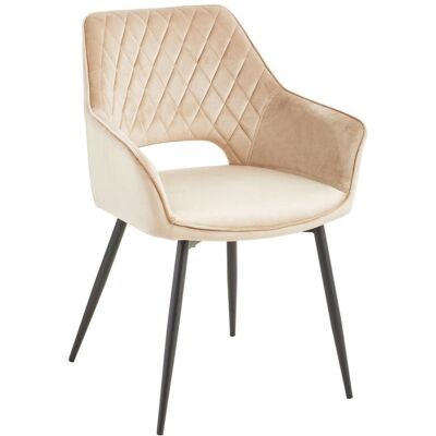 Mid.you , Schwarz, Beige , Holz, Metall, Textil , Pappel , Sperrholz , 56x80.5x56 cm , Mid.you , Schwarz, Beige , Holz, Metall, Textil , Pappel , Sperrholz , 56x80.5x56 cm ,