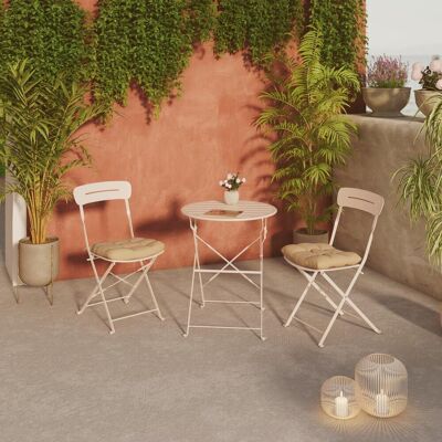 Beldano , Beige , Metall , Tisch klappbar, gastro- und objekttauglich, Stuhl klappbar, geeignet für Balkon , Beldano , Beige , Metall , Tisch klappbar, gastro- und objekttauglich, Stuhl klappbar, geeignet für Balkon ,