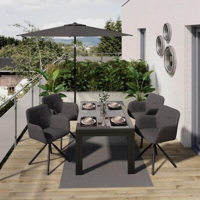 Beldano , Anthrazit, Dunkelgrau , Metall, Glas , rechteckig , 150-285x69x90 cm , ausziehbar, gastro- und objekttauglich , Beldano , Anthrazit, Dunkelgrau , Metall, Glas , rechteckig , 150-285x69x90 cm , ausziehbar, gastro- und objekttauglich ,