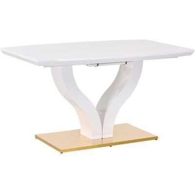 Mid.you , Weiß, Goldfarben, Weiß Hochglanz , Metall, Holzwerkstoff , rechteckig , 140-180x76x90 cm , ausziehbar , Esszimmer, Esszimmertische, Esstische, Holztische, Esstische Holz Mid.you , Weiß, Goldfarben, Weiß Hochglanz , Metall, Holzwerkstoff , rechteckig , 140-180x76x90 cm , ausziehbar , Esszimmer, Esszimmertische, Esstische, Holztische, Esstische Holz