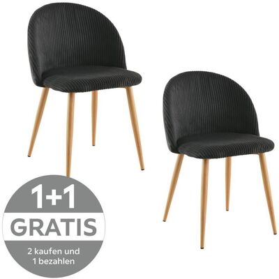 Livetastic , Schwarz , Holz, Metall, Textil , Pappel , Sperrholz , 51x78x52 cm , Esszimmer, Esszimmerstühle, Polsterstühle Livetastic , Schwarz , Holz, Metall, Textil , Pappel , Sperrholz , 51x78x52 cm , Esszimmer, Esszimmerstühle, Polsterstühle