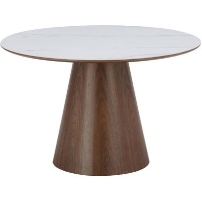 Livetastic , Weiß, Walnussfarben , Holz, Keramik, Holzwerkstoff , Eiche , furniert , rund , 120x75x120 cm , Livetastic , Weiß, Walnussfarben , Holz, Keramik, Holzwerkstoff , Eiche , furniert , rund , 120x75x120 cm ,