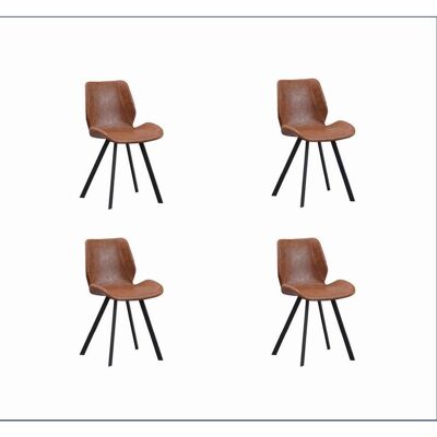 Mid.you , Cognac , Metall , 44x80x55 cm , Esszimmer, Esszimmerstühle, Stuhlsets Esszimmer Mid.you , Cognac , Metall , 44x80x55 cm , Esszimmer, Esszimmerstühle, Stuhlsets Esszimmer