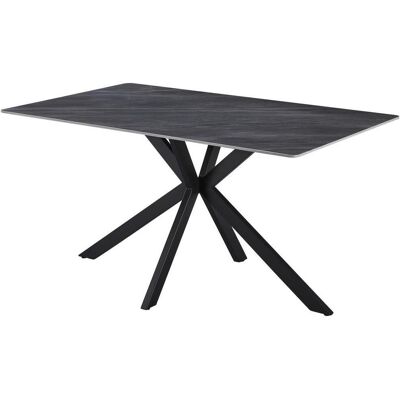 Möbelix , Grau, Schwarz , Metall, Stein , rechteckig , 140x90x75 cm , Esszimmer, Esszimmertische, Esstische, Esstische eckig Möbelix , Grau, Schwarz , Metall, Stein , rechteckig , 140x90x75 cm , Esszimmer, Esszimmertische, Esstische, Esstische eckig