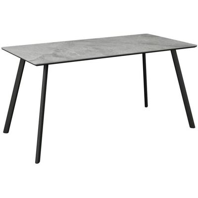 Möbelix , Grau, Schwarz , Metall, Keramik, Holzwerkstoff , rechteckig , 160x80x76 cm , Möbelix , Grau, Schwarz , Metall, Keramik, Holzwerkstoff , rechteckig , 160x80x76 cm ,