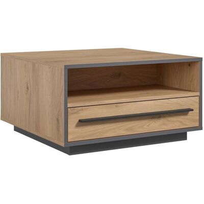 Livetastic , Schwarz, Eichefarben , Holzwerkstoff , 2 Schublade(n) Schubladen , 70x39x70 cm , Stauraum, offenes Fach , Livetastic , Schwarz, Eichefarben , Holzwerkstoff , 2 Schublade(n) Schubladen , 70x39x70 cm , Stauraum, offenes Fach ,