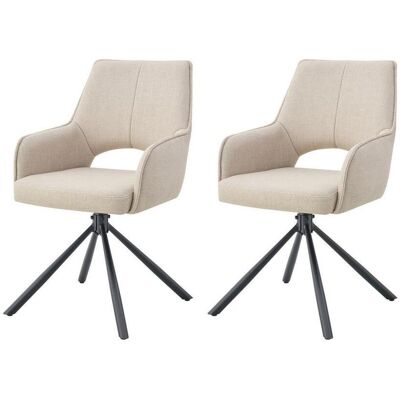Mid.you , Creme , Metall , 57x91x64 cm , Oeko-Tex® Standard 100, FSC 100% , Sitzfläche 360° drehbar , Esszimmer, Esszimmerstühle, Polsterstühle Mid.you , Creme , Metall , 57x91x64 cm , Oeko-Tex® Standard 100, FSC 100% , Sitzfläche 360° drehbar , Esszimmer, Esszimmerstühle, Polsterstühle