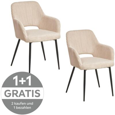 Mid.you , Creme, Schwarz , Holz, Metall, Textil , Pappel , Sperrholz , 57x83.5x63 cm , Bsci , inklusive Armlehnen , Esszimmer, Esszimmerstühle, Polsterstühle Mid.you , Creme, Schwarz , Holz, Metall, Textil , Pappel , Sperrholz , 57x83.5x63 cm , Bsci , inklusive Armlehnen , Esszimmer, Esszimmerstühle, Polsterstühle