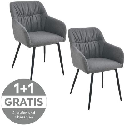 Ondega , Dunkelgrau , Holz, Metall, Textil , Pappel , Sperrholz , 54x86x60 cm , Esszimmer, Esszimmerstühle, Armlehnstühle Ondega , Dunkelgrau , Holz, Metall, Textil , Pappel , Sperrholz , 54x86x60 cm , Esszimmer, Esszimmerstühle, Armlehnstühle