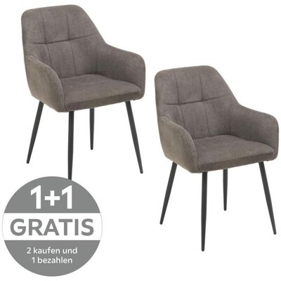 Livetastic , Schwarz, Dunkelgrau , Metall, Textil , 58x88x63 cm , inklusive Armlehnen , Esszimmer, Esszimmerstühle, Polsterstühle Livetastic , Schwarz, Dunkelgrau , Metall, Textil , 58x88x63 cm , inklusive Armlehnen , Esszimmer, Esszimmerstühle, Polsterstühle