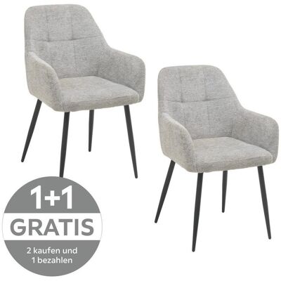 Livetastic , Grau, Schwarz , Metall, Textil , 58x88x63 cm , inklusive Armlehnen , Esszimmer, Esszimmerstühle, Polsterstühle Livetastic , Grau, Schwarz , Metall, Textil , 58x88x63 cm , inklusive Armlehnen , Esszimmer, Esszimmerstühle, Polsterstühle