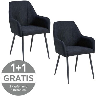 Livetastic , Schwarz , Metall, Textil , 56x87x60 cm , Esszimmer, Esszimmerstühle, Polsterstühle Livetastic , Schwarz , Metall, Textil , 56x87x60 cm , Esszimmer, Esszimmerstühle, Polsterstühle