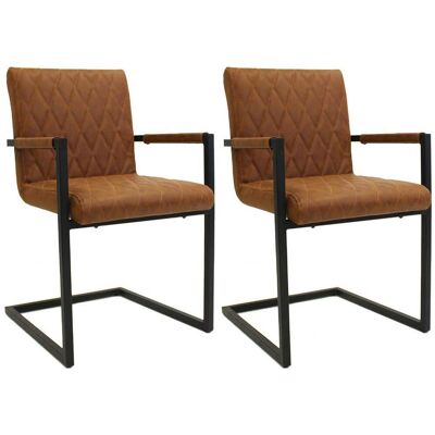 Mid.you , Cognac , Metall , Raute , 54x86x57 cm , Esszimmer, Esszimmerstühle, Polsterstühle Mid.you , Cognac , Metall , Raute , 54x86x57 cm , Esszimmer, Esszimmerstühle, Polsterstühle