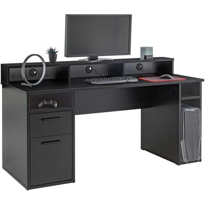Möbelix , Schwarz , Holzwerkstoff , 1 Schublade(n) Schubladen , 165x90x67.5 cm , Büromöbel, Schreibtische, Gaming-Tische Möbelix , Schwarz , Holzwerkstoff , 1 Schublade(n) Schubladen , 165x90x67.5 cm , Büromöbel, Schreibtische, Gaming-Tische