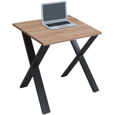 VCM Sonoma Eiche Quaderntisch mit Schwarz X-Untergestell - Schreibtisch VCM Sonoma Eiche Quaderntisch mit Schwarz X-Untergestell - Schreibtisch