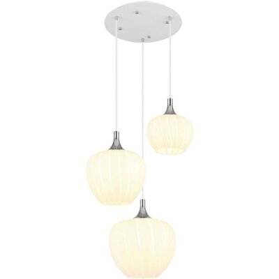 Globo , Weiß, Chromfarben , Metall, Glas , länglich , 48x120x48 cm , CE , beliebig kürzbar , Globo , Weiß, Chromfarben , Metall, Glas , länglich , 48x120x48 cm , CE , beliebig kürzbar ,