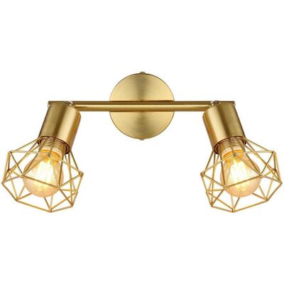 Globo , Goldfarben , Metall , 8x19x22 cm , CE , verstellbare Spotlights , Globo , Goldfarben , Metall , 8x19x22 cm , CE , verstellbare Spotlights ,