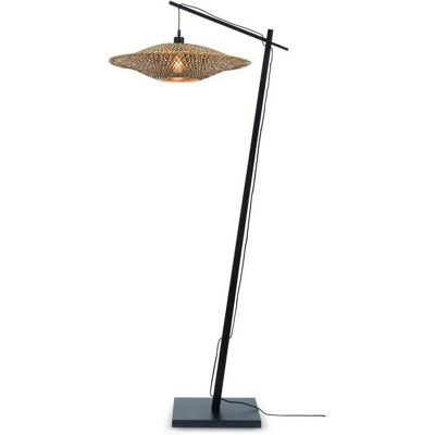 GOOD&MOJO Bali Stehlampe - Natürlicher Bambus, 60cm Schirm, 176cm hoch - Stehlampe GOOD&MOJO Bali Stehlampe - Natürlicher Bambus, 60cm Schirm, 176cm hoch - Stehlampe